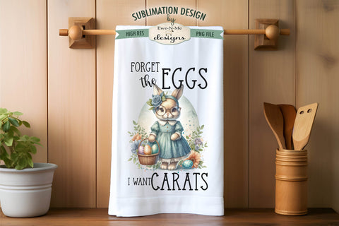 Vintage Easter Bunny Girls | Funny Kitchen Towel Sublimation Sublimation Ewe-N-Me Designs 