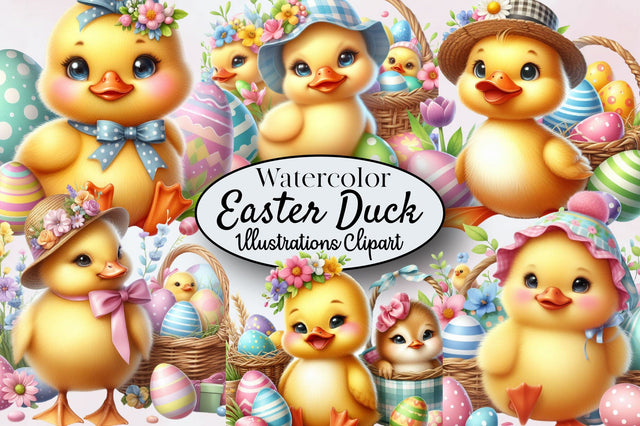 Vintage Easter Duck Sublimation Clipart Sublimation SVGArt 