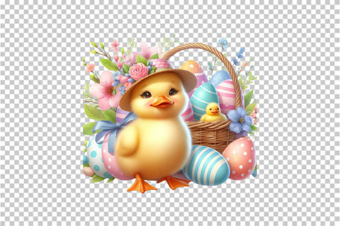 Vintage Easter Duck Sublimation Clipart Sublimation SVGArt 