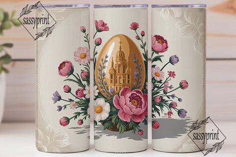 Vintage Easter Egg 20oz Tumbler Wrap Sublimation sassyprint 