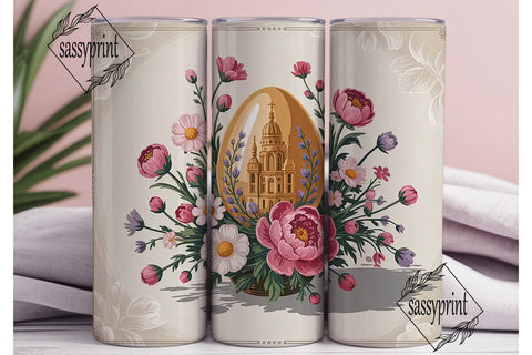 Vintage Easter Egg 20oz Tumbler Wrap Sublimation sassyprint 