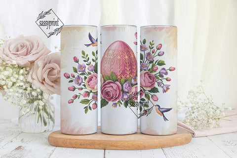 Vintage Easter Egg Floral 20oz Tumbler Sublimation sassyprint 