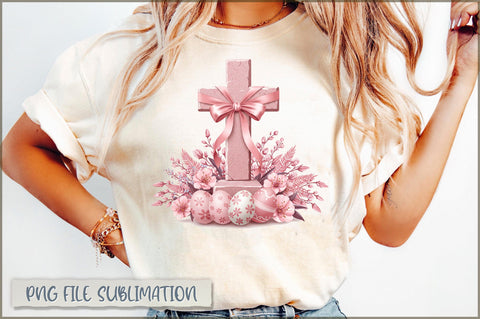 Vintage Easter Eggs Christian Cross Sublimation Sublimation Shetara Begum 