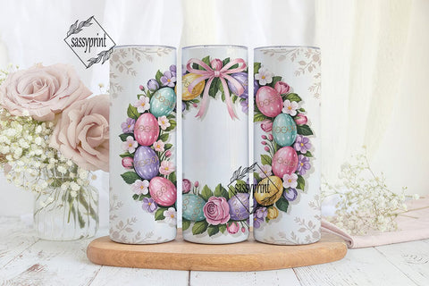 Vintage Easter Floral 20oz Tumbler Wrap Sublimation sassyprint 