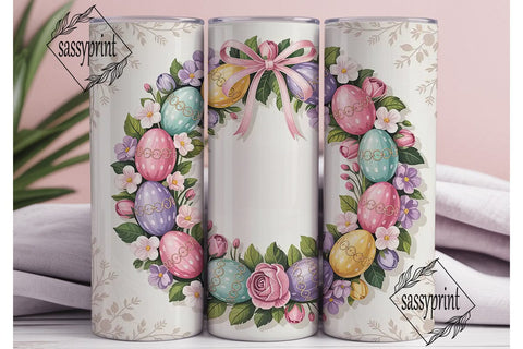 Vintage Easter Floral 20oz Tumbler Wrap Sublimation sassyprint 