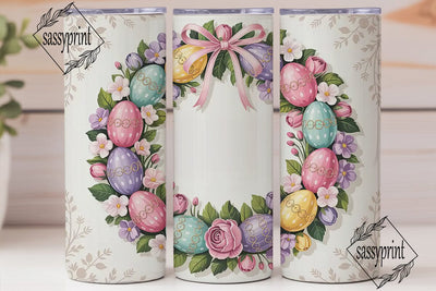 Vintage Easter Floral 20oz Tumbler Wrap Sublimation sassyprint 