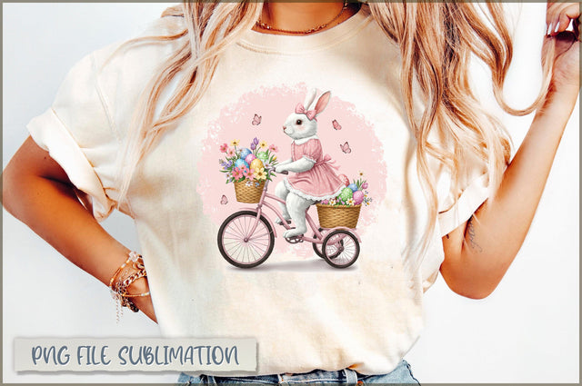 Vintage Easter Rabbit Bunny PNG Sublimation Shetara Begum 