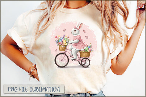 Vintage Easter Rabbit Bunny PNG Sublimation Shetara Begum 