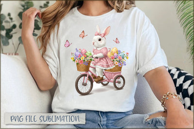 Vintage Easter Rabbit Bunny PNG Sublimation Shetara Begum 