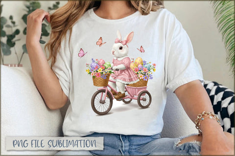 Vintage Easter Rabbit Bunny PNG Sublimation Shetara Begum 