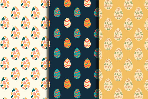 Vintage Easter Seamless Patterns Digital Pattern Rin Green 