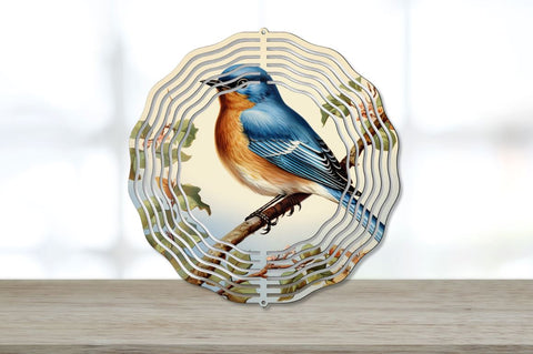 Vintage Eastern Bluebird Bird Wind Spinner Bundle Sublimation Regulrcrative 