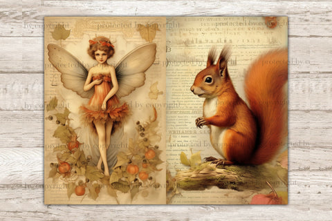 Vintage Fairy Junk Journal Page | Forest Scrapbook Paper SVG GlamArtZhanna 