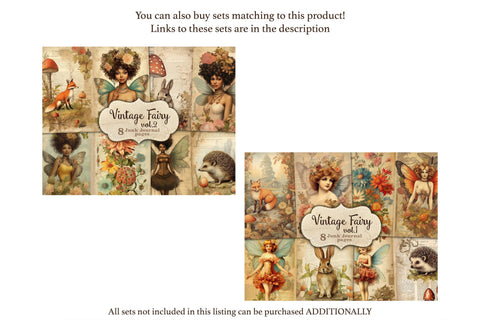 Vintage Fairy Junk Journal Page | Forest Scrapbook Paper SVG GlamArtZhanna 