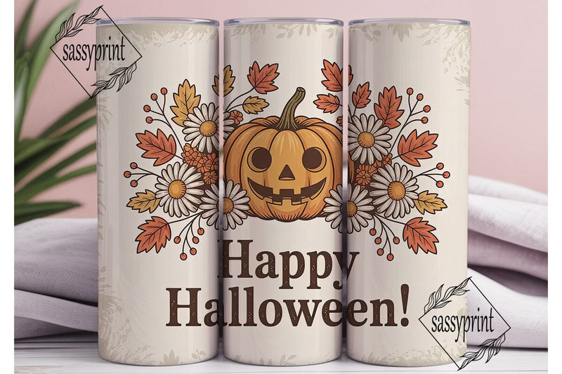 Vintage Fall Pumpkin 20oz Tumbler Wrap Sublimation sassyprint 
