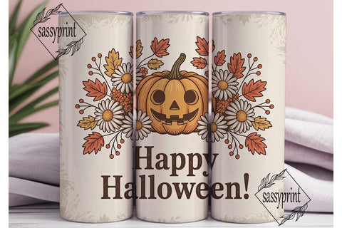 Vintage Fall Pumpkin 20oz Tumbler Wrap Sublimation sassyprint 