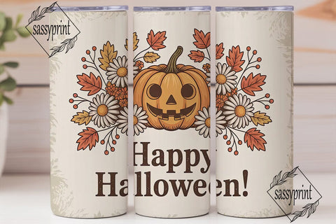 Vintage Fall Pumpkin 20oz Tumbler Wrap Sublimation sassyprint 