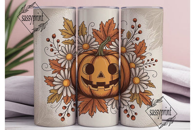 Vintage Fall Pumpkin 20oz Tumbler Wrap Sublimation sassyprint 