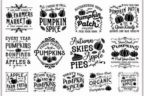 Vintage Fall Sign SVG Bundle SVG Shetara Begum 