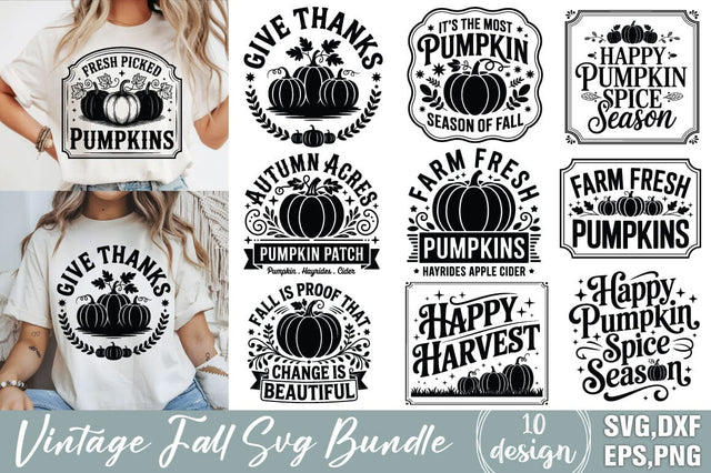 Vintage Fall Svg Bundle SVG Angelina750 