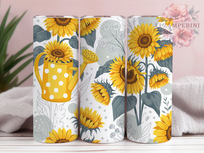 Vintage Farmhouse Sunflower Tumbler, Vintage Watering Can Tumbler, Rustic Sunflower Wrap, Country Farmhouse Wrap, Watering Can Floral Wrap, Sublimation Design, Trendy Gift Idea Sublimation Li Zamperini 