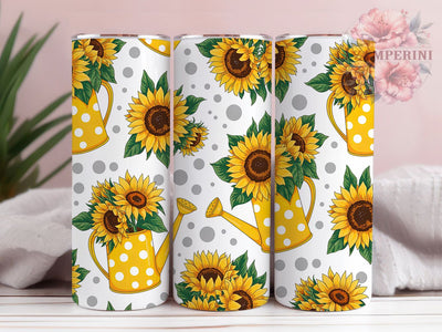 Vintage Farmhouse Sunflower Tumbler, Vintage Watering Can Tumbler, Rustic Sunflower Wrap, Country Farmhouse Wrap, Watering Can Floral Wrap, Sublimation Design, Trendy Gift Idea Sublimation Li Zamperini 