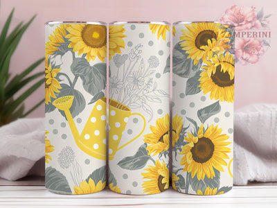 Vintage Farmhouse Sunflower Tumbler, Vintage Watering Can Tumbler, Rustic Sunflower Wrap, Country Farmhouse Wrap, Watering Can Floral Wrap, Sublimation Design, Trendy Gift Idea Sublimation Li Zamperini 