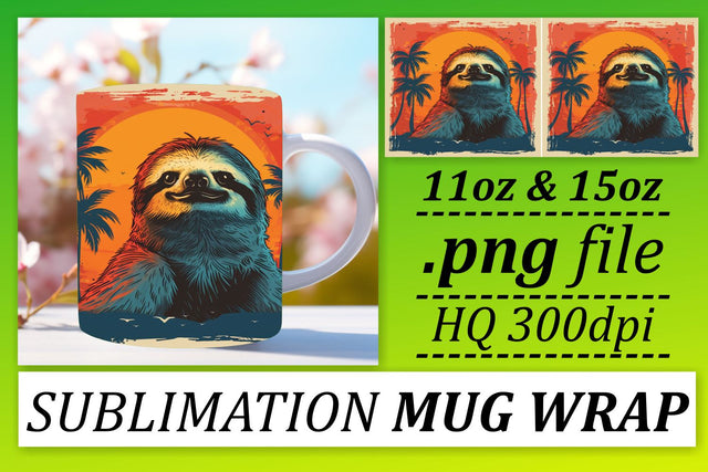 Vintage Flair Wildlife Illustration Mug Design Sublimation afrosvg 