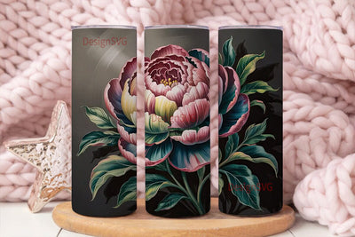 Vintage Floral 20oz Tumbler Wrap Sublimation DesignSVG 