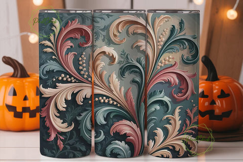 Vintage Floral 20oz Tumbler Wrap Sublimation PixelChick 