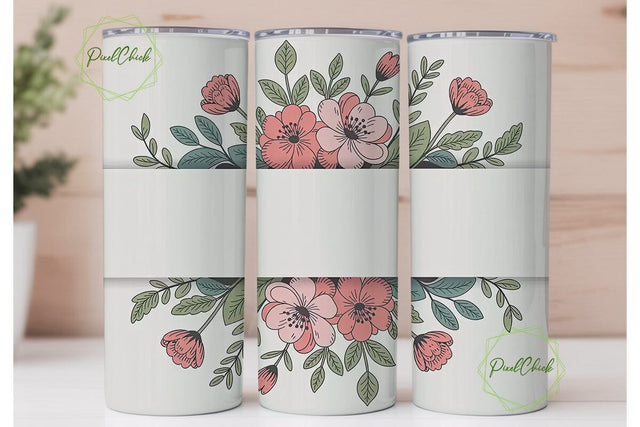 Vintage Floral 20oz Tumbler Wrap Sublimation PixelChick 