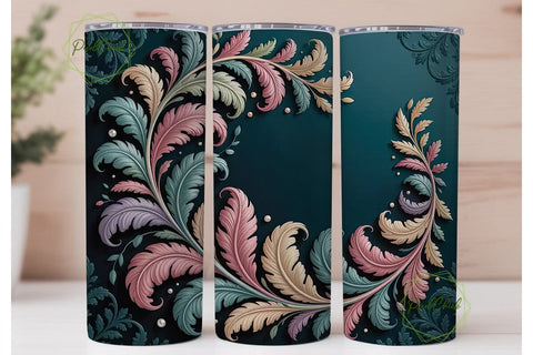 Vintage Floral 20oz Tumbler Wrap Sublimation PixelChick 