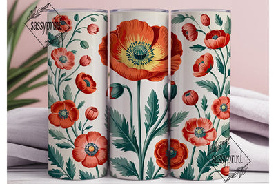 Vintage Floral 20oz Tumbler Wrap Sublimation sassyprint 