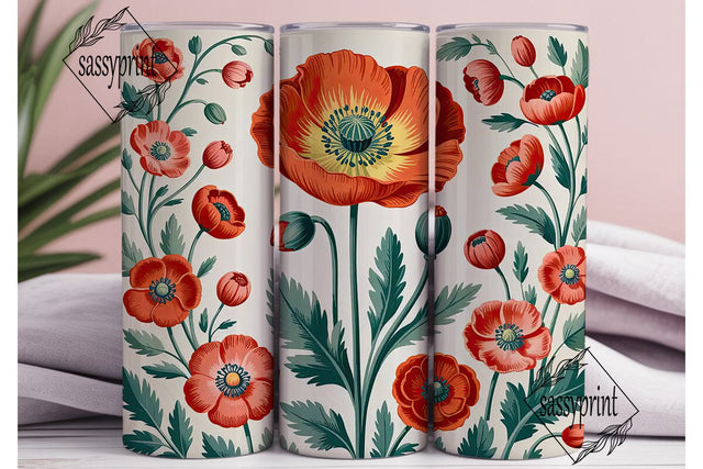Vintage Floral 20oz Tumbler Wrap Sublimation sassyprint 