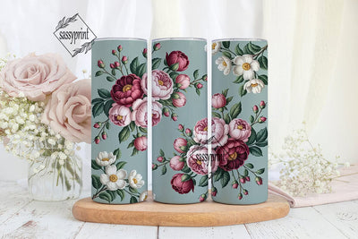 Vintage Floral 20oz Tumbler Wrap Sublimation sassyprint 