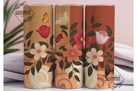 Vintage Floral 20oz Tumbler Wrap Sublimation sassyprint 