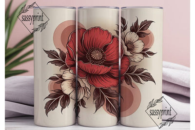 Vintage Floral 20oz Tumbler Wrap Sublimation sassyprint 