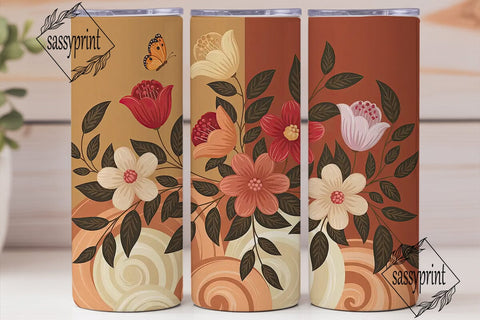 Vintage Floral 20oz Tumbler Wrap Sublimation sassyprint 