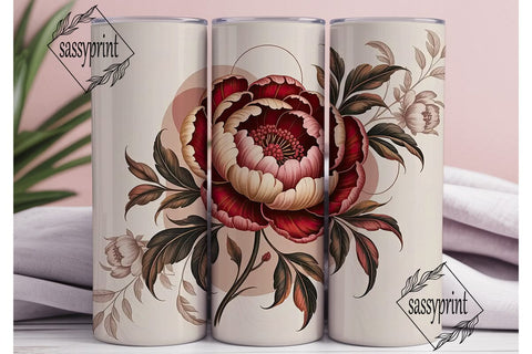 Vintage Floral 20oz Tumbler Wrap Sublimation sassyprint 