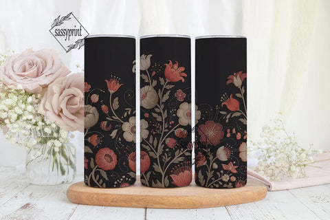 Vintage Floral 20oz Tumbler Wrap Sublimation sassyprint 