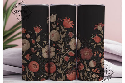 Vintage Floral 20oz Tumbler Wrap Sublimation sassyprint 