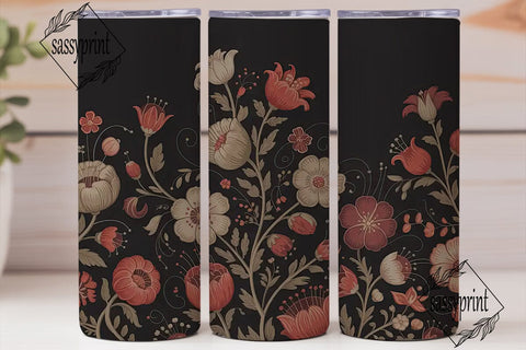 Vintage Floral 20oz Tumbler Wrap Sublimation sassyprint 