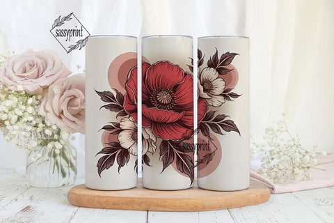 Vintage Floral 20oz Tumbler Wrap Sublimation sassyprint 