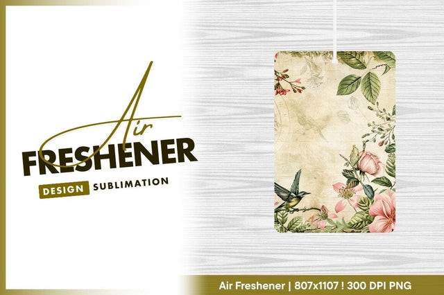 Vintage floral bird botanical background illustration Sublimation Regulrcrative 
