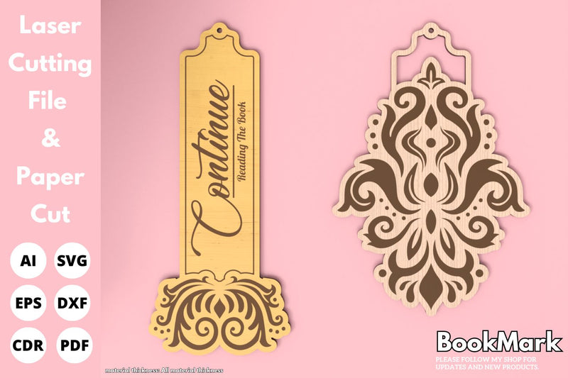 Vintage floral Bookmarks | laser cut file | svg paper cut | cricut | glowforge file SVG tofigh4lang 