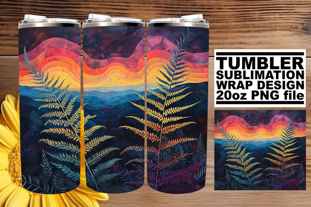 Vintage Floral Delight: Sublimation 20oz Tumbler Wrap Sublimation afrosvg 