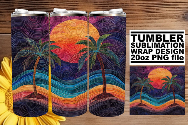 Vintage Floral Delight: Sublimation 20oz Tumbler Wrap Sublimation afrosvg 