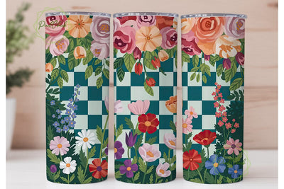 Vintage Floral Garden 20oz Tumbler Wrap Sublimation PixelChick 