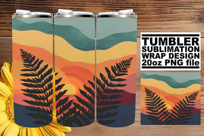 Vintage Floral Harmony: Sublimation 20oz Tumbler Wrap Sublimation afrosvg 