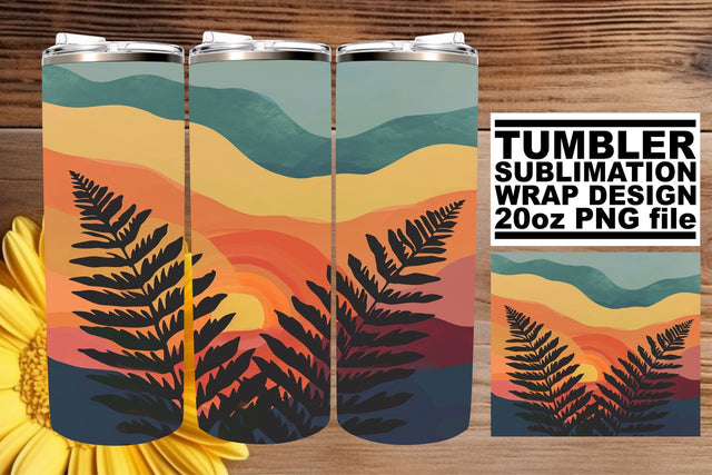 Vintage Floral Harmony: Sublimation 20oz Tumbler Wrap Sublimation afrosvg 